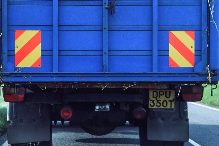 Blue Truck on Road, England