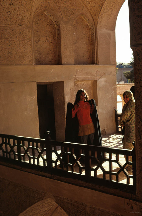 Girl Raising Her Chador to Show Herself, Iran