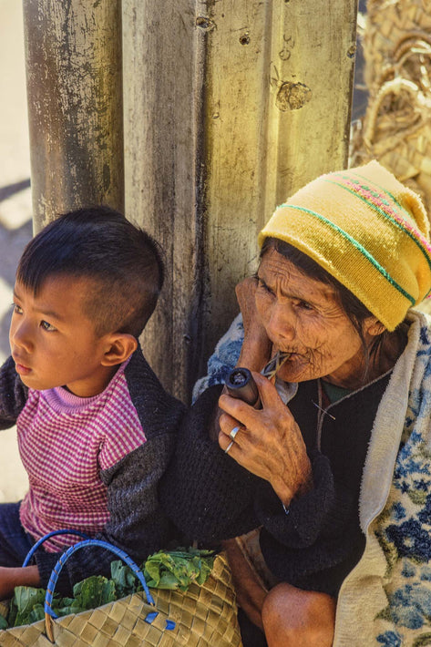 Boy, Woman with Pipe, Philippines