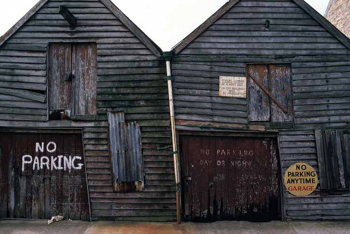 Two Buildings with No Parking Signs, Australia