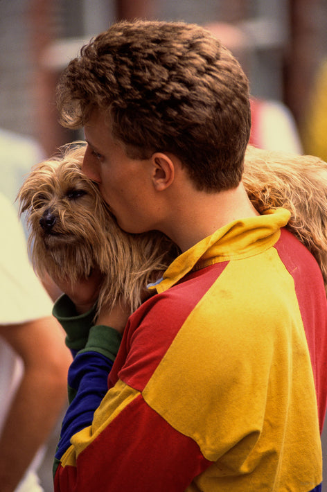 Man with Dog to His Face, Cowes, England