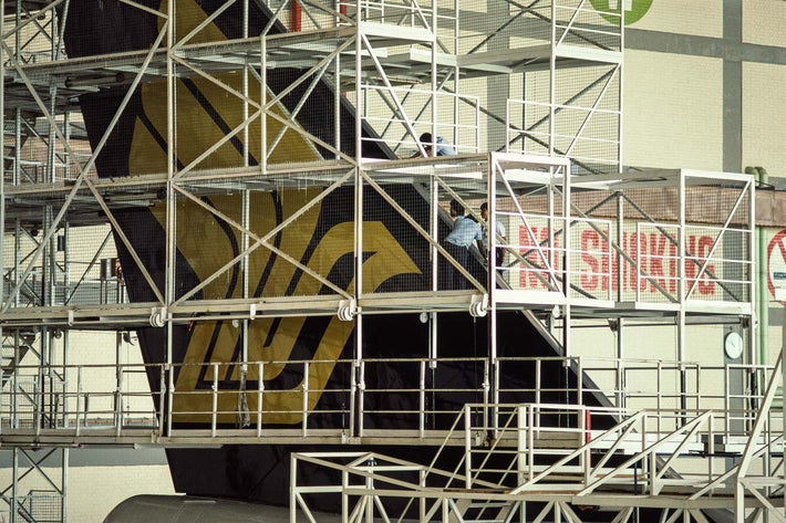 Tail of Jet in Scaffolding, Singapore