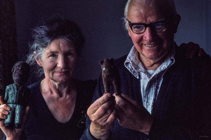 Man and Woman Showing Sculpture, Ireland