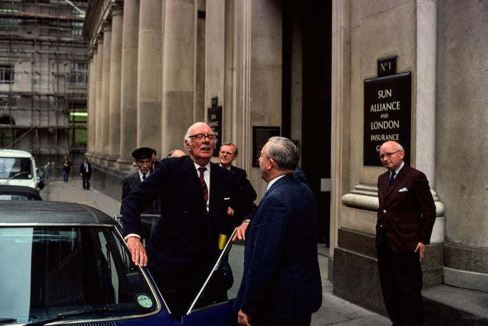 Man Getting Out of Car, London