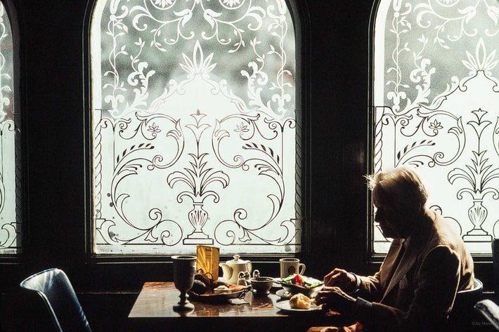 Man Eating, Frosted Window, London