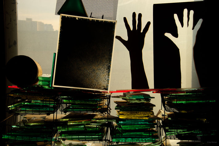 Hand, Cutout, Straws, Glass